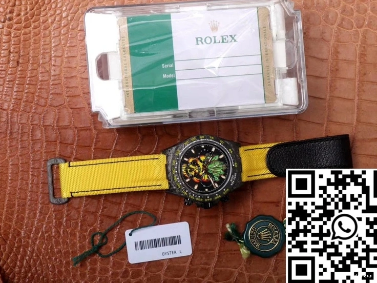 Fiber Carbon Rolex Chronograph Dial Daytona Edition Skull Cosmos Color 0402